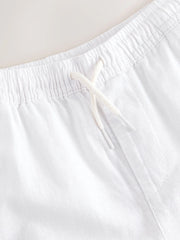 White Linen Blend Pull On Trousers (3-16yrs)