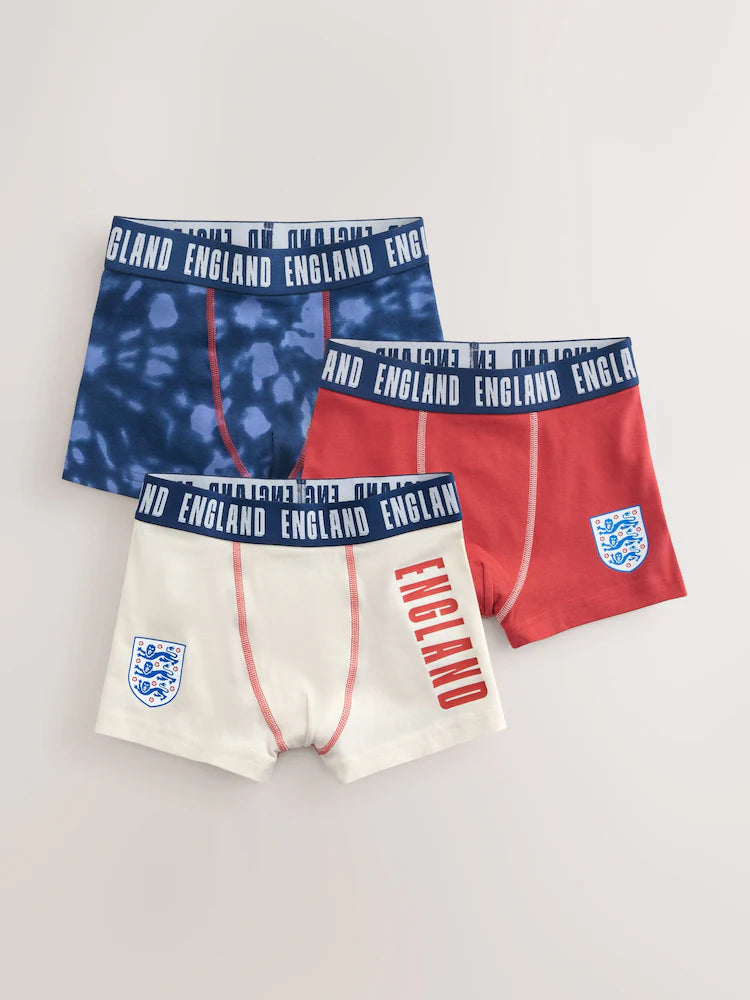 Red/White/Navy England FA Trunks 3 Pack (2-14yrs)