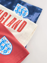 Red/White/Navy England FA Trunks 3 Pack (2-14yrs)