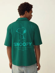 Green Print Jersey Short Sleeve Shirt