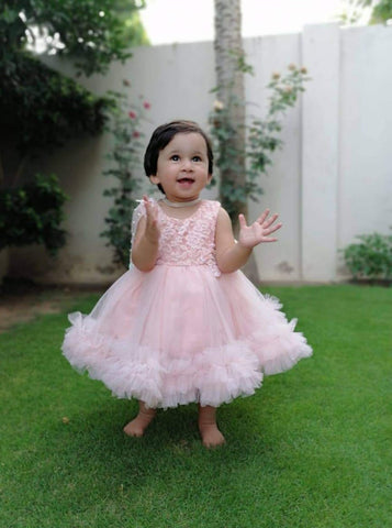 Short Frock Based On Breeze Ne With Ruffles And 3D Bow | QS STUDIO | Frocks | Newborn baby clothes