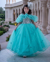 Lilac Cape Style Frock - Blue