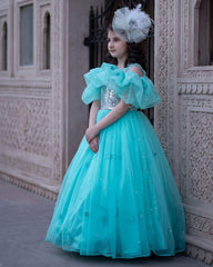 Lilac Cape Style Frock - Blue