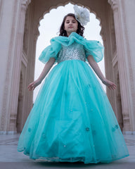 Lilac Cape Style Frock - Blue