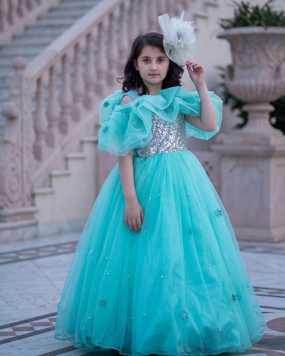 Lilac Cape Style Frock - Blue