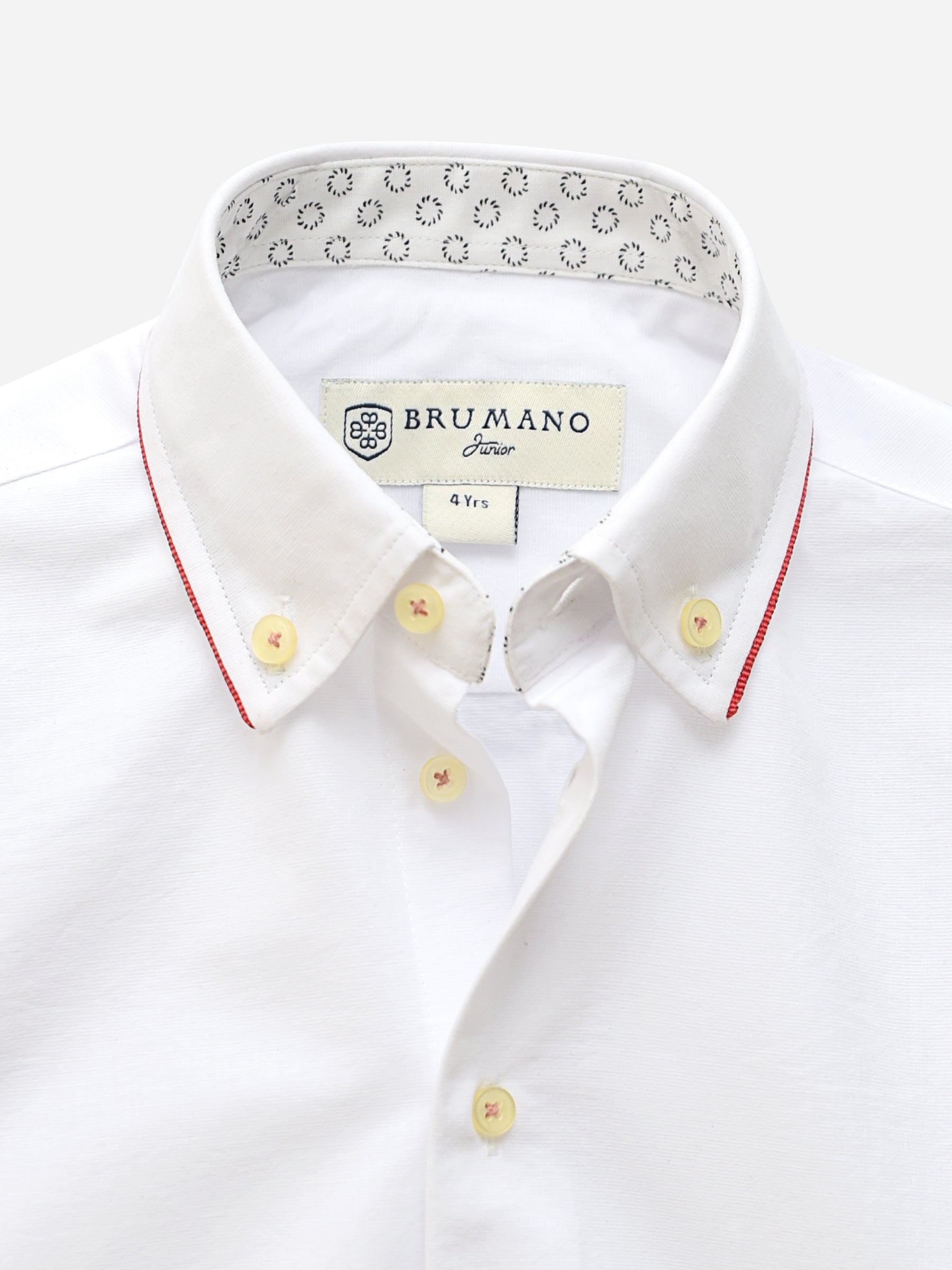 White Button Down Casual Shirt Brumano Pakistan