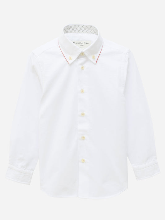 White Button Down Casual Shirt Brumano Pakistan