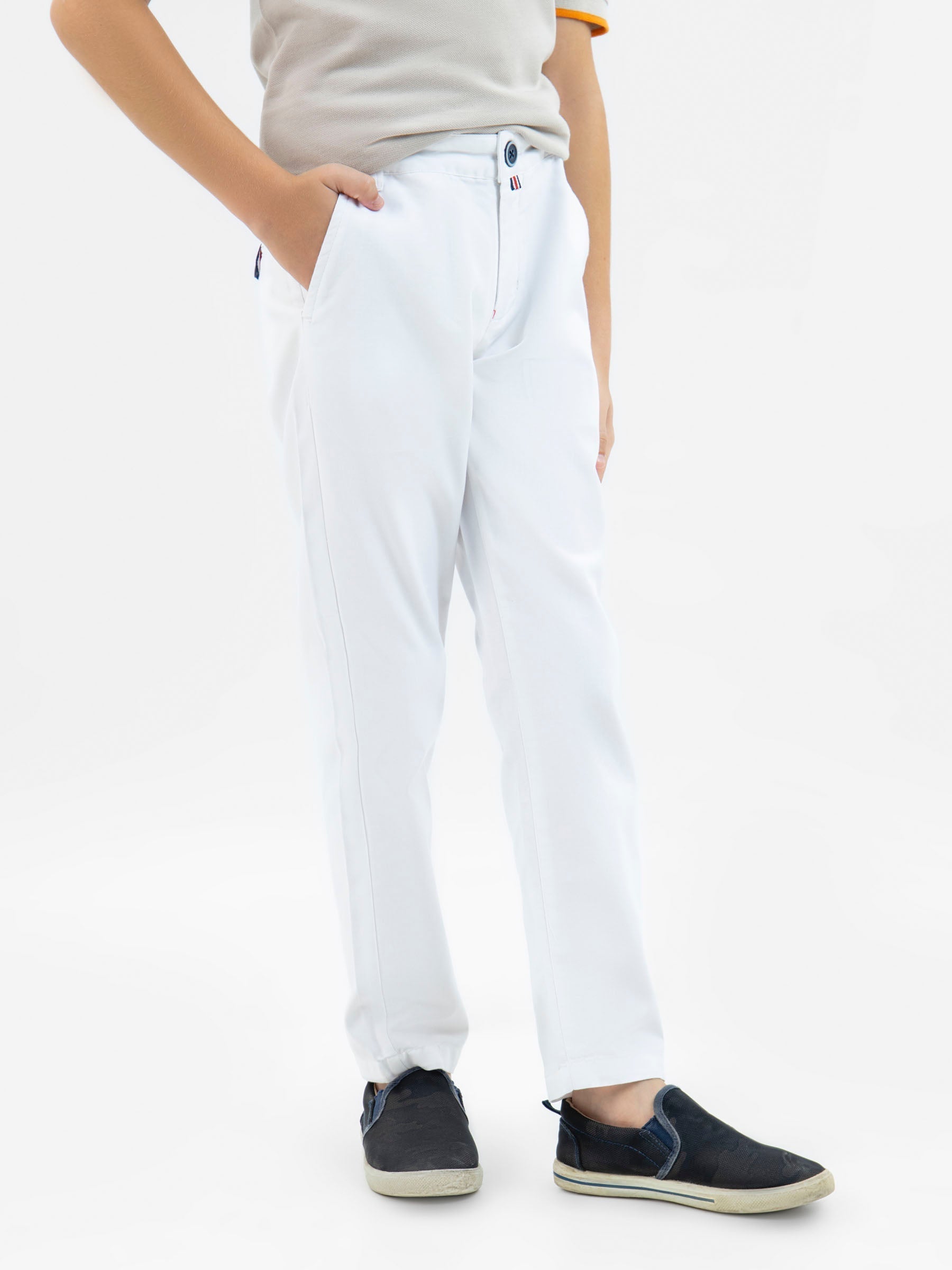 White Twill Casual Chino Trouser Brumano Pakistan