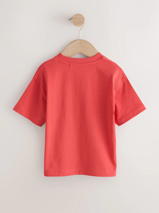 Red Short Sleeve Plain T-Shirt (3mths-7yrs)