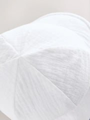 White Crinkle Legionnaire Baby Hat