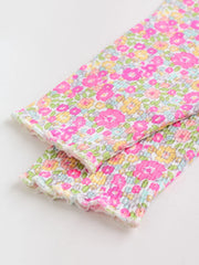 Pink Flower Rib Top and Leggings Baby Set 2 Piece (0mths-2yrs)