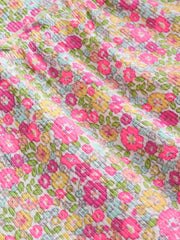 Pink Flower Rib Top and Leggings Baby Set 2 Piece (0mths-2yrs)