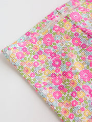Pink Flower Rib Top and Leggings Baby Set 2 Piece (0mths-2yrs)