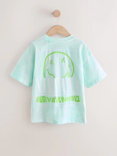 Blue Tie Dye Nirvana Band T-Shirt (3-16yrs)