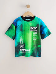 Black/Green NASA Short Sleeve T-Shirt (3-16yrs)