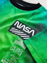 Black/Green NASA Short Sleeve T-Shirt (3-16yrs)