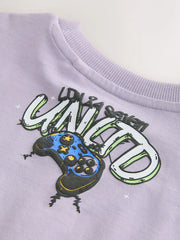 Lilac Purple Short Sleeve Graphic T-Shirt (3-16yrs)