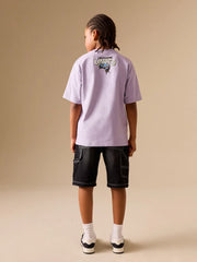 Lilac Purple Short Sleeve Graphic T-Shirt (3-16yrs)