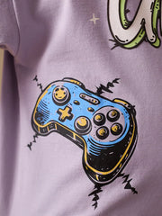 Lilac Purple Short Sleeve Graphic T-Shirt (3-16yrs)