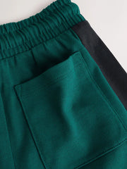 Green/White/Navy Colourblock Short Sleeve T-Shirt and Shorts Set (3-16yrs)