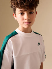 Green/White/Navy Colourblock Short Sleeve T-Shirt and Shorts Set (3-16yrs)