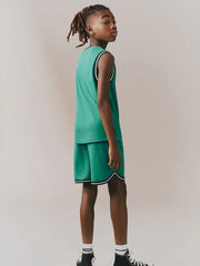 Bright Green Basketball Tank & Shorts Set (3-16yrs)