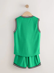 Bright Green Basketball Tank & Shorts Set (3-16yrs)
