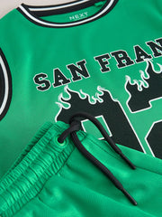 Bright Green Basketball Tank & Shorts Set (3-16yrs)