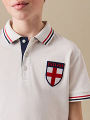 White England Football Polo Shirt (3-16yrs)