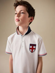 White England Football Polo Shirt (3-16yrs)