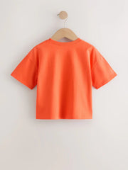 Orange Cat Short Sleeve T-Shirt (3mths-7yrs)