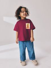 Burgundy Capybara Short Sleeve T-Shirt (3mths-7yrs)