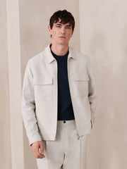 Ecru Neutral N. Premium Linen Blend Herringbone