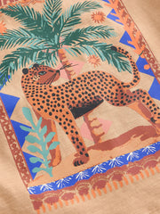 Tan Cheetah Havana Sunset Short Sleeve Back Print T-Shirt (3mths-7yrs)