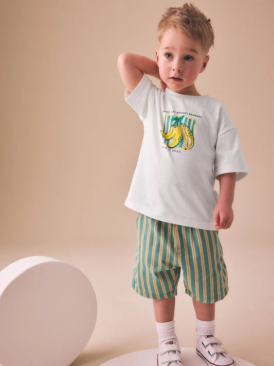 White Bananas Short Sleeve Back Print T-Shirt (3mths-7yrs)