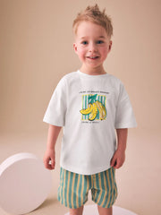 White Bananas Short Sleeve Back Print T-Shirt (3mths-7yrs)