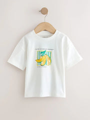 White Bananas Short Sleeve Back Print T-Shirt (3mths-7yrs)