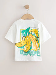 White Bananas Short Sleeve Back Print T-Shirt (3mths-7yrs)