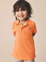 Bright Orange Short Sleeve Polo Shirt (3mths-7yrs)