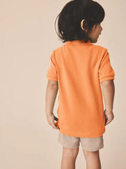 Bright Orange Short Sleeve Polo Shirt (3mths-7yrs)