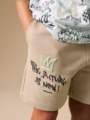 Stone Short Sleeve T-Shirt and Shorts Set (3-16yrs)