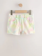 Multi Rainbow Ombre Regular Length Frayed Edge Denim Shorts (3-16yrs)