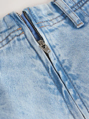Light Blue Denim Pleated Denim Skirt (3-16yrs)