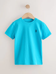 Aqua Blue Stag Regular Fit Short Sleeve T-Shirt (3-16yrs)