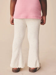 Oatmarl Nep Rib Flare Leggings (3mths-7yrs)