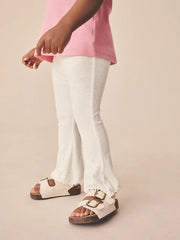 Oatmarl Nep Rib Flare Leggings (3mths-7yrs)
