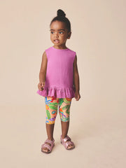 Pink Fruit Print Crop Leggings (3mths-7yrs)
