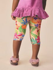 Pink Fruit Print Crop Leggings (3mths-7yrs)