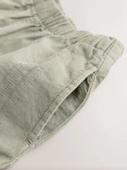 Khaki Green Textured Pullon Trousers (3-16yrs)