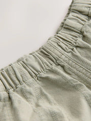 Khaki Green Textured Pullon Trousers (3-16yrs)